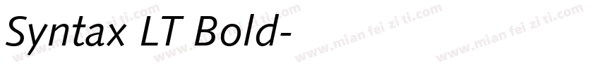 Syntax LT Bold字体转换